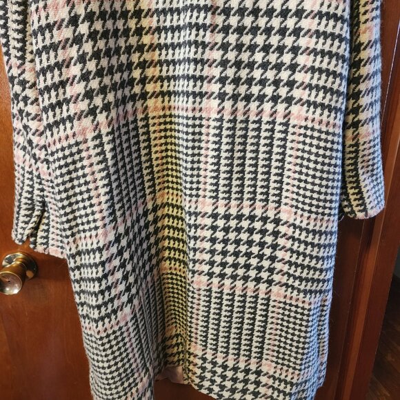 Women's Size 14 J.G. Hook Cream/Gray/Pink Wool Blend Full Length Coat - Picture 10 of 11